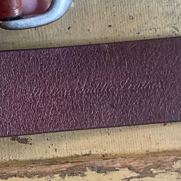 CALVIN KLEIN VINTAGE BROWN LEATHER BELT COGNAC UNISEX WMNS SIZE S M - Picture 7 of 7